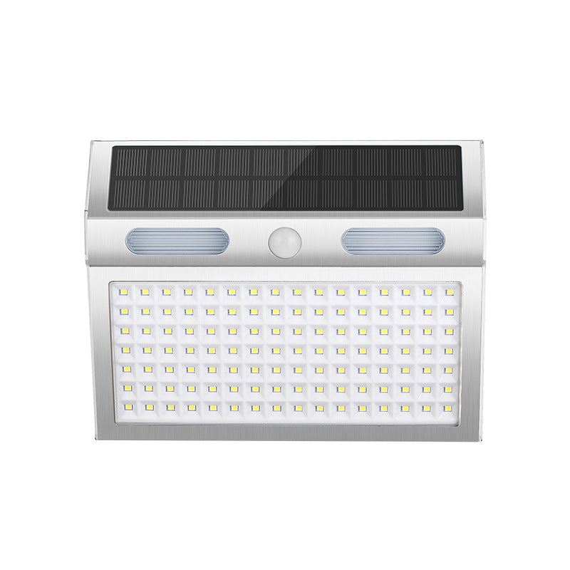 Moderner Minimalistischer Solar Wasserdichter Rechteckiger Trapezförmiger Edelstahl PC LED Außen Wandleuchtenlampe Für Garten