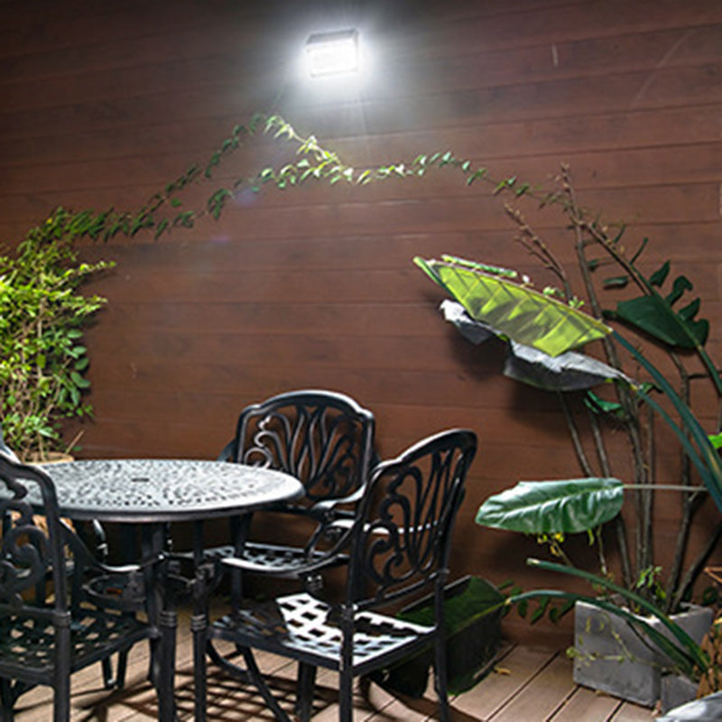 Moderner Minimalistischer Solar Wasserdichter Rechteckiger Trapezförmiger Edelstahl PC LED Außen Wandleuchtenlampe Für Garten