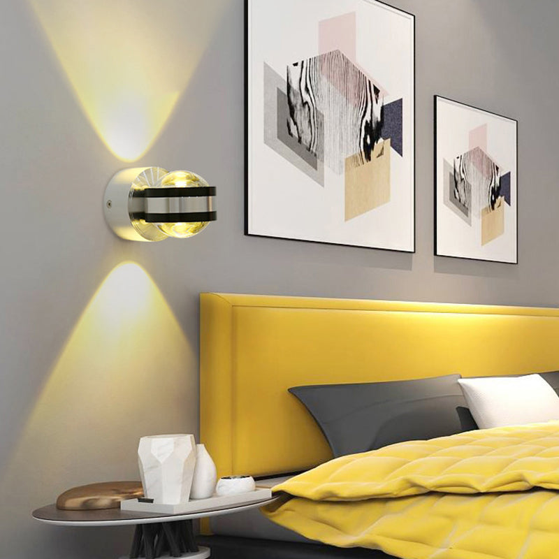 Moderne Einfachheit Aluminium Kristall Ball LED Wand sconces Lampe für Flur