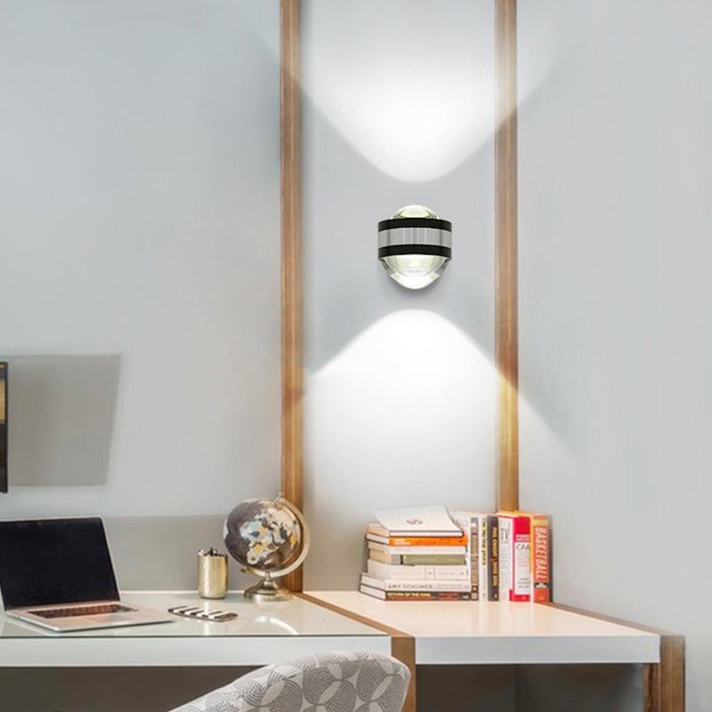 Moderne Einfachheit Aluminium Kristall Ball LED Wand sconces Lampe für Flur