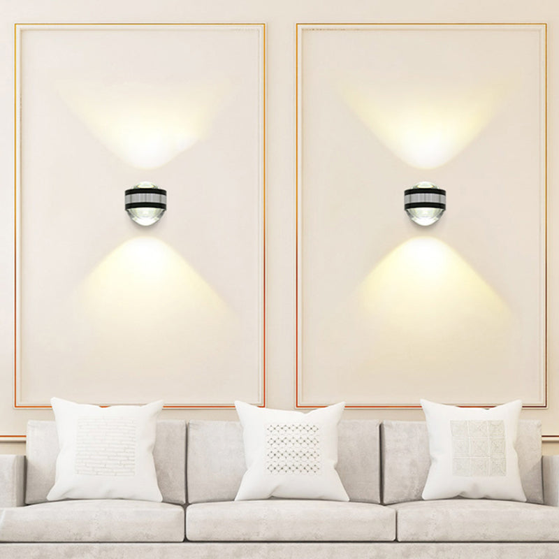 Moderne Einfachheit Aluminium Kristall Ball LED Wand sconces Lampe für Flur