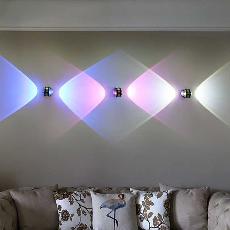 Moderne Einfachheit Aluminium Kristall Ball LED Wand sconces Lampe für Flur