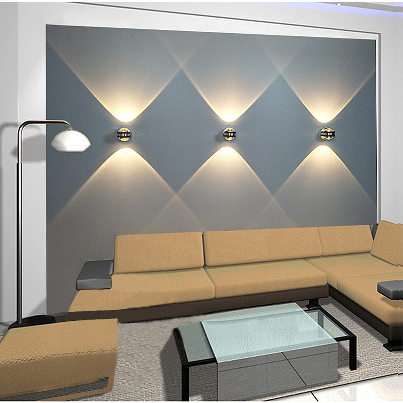 Moderne Einfachheit Aluminium Kristall Ball LED Wand sconces Lampe für Flur