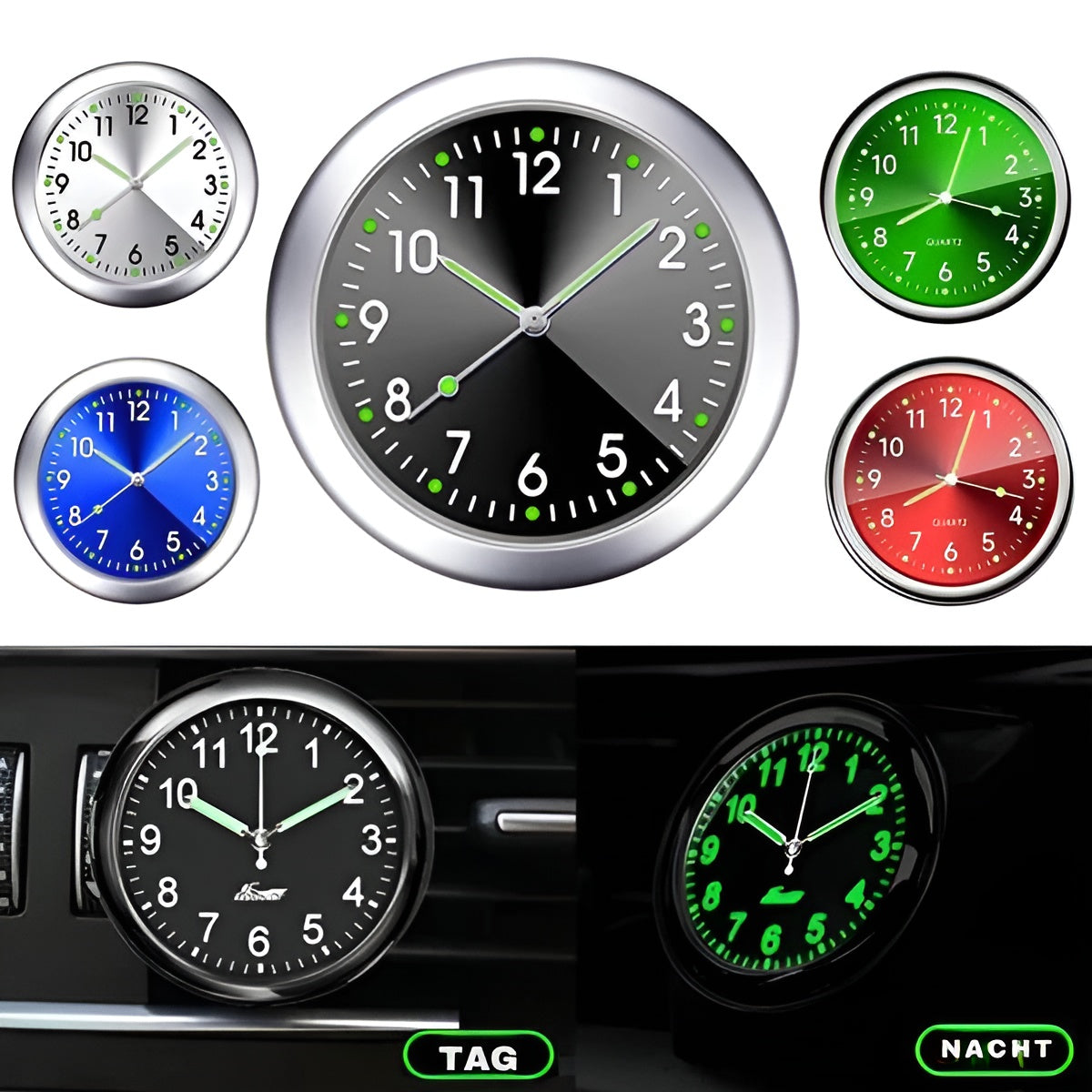 DriveTime - Mini-Auto-Leuchtuhr | 1+1 GRATIS