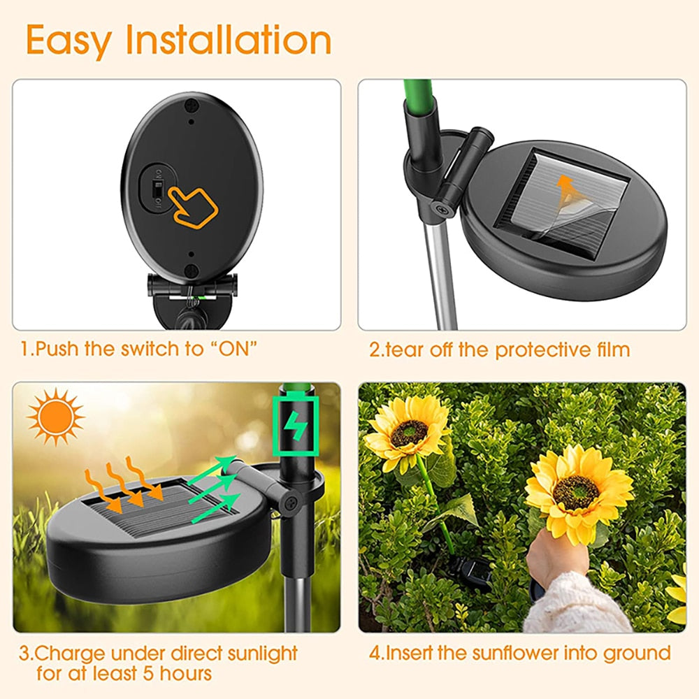 SolarSunflowerLights™ - Machen Sie Ihren Garten attraktiver【Letzter tag Rabatt】