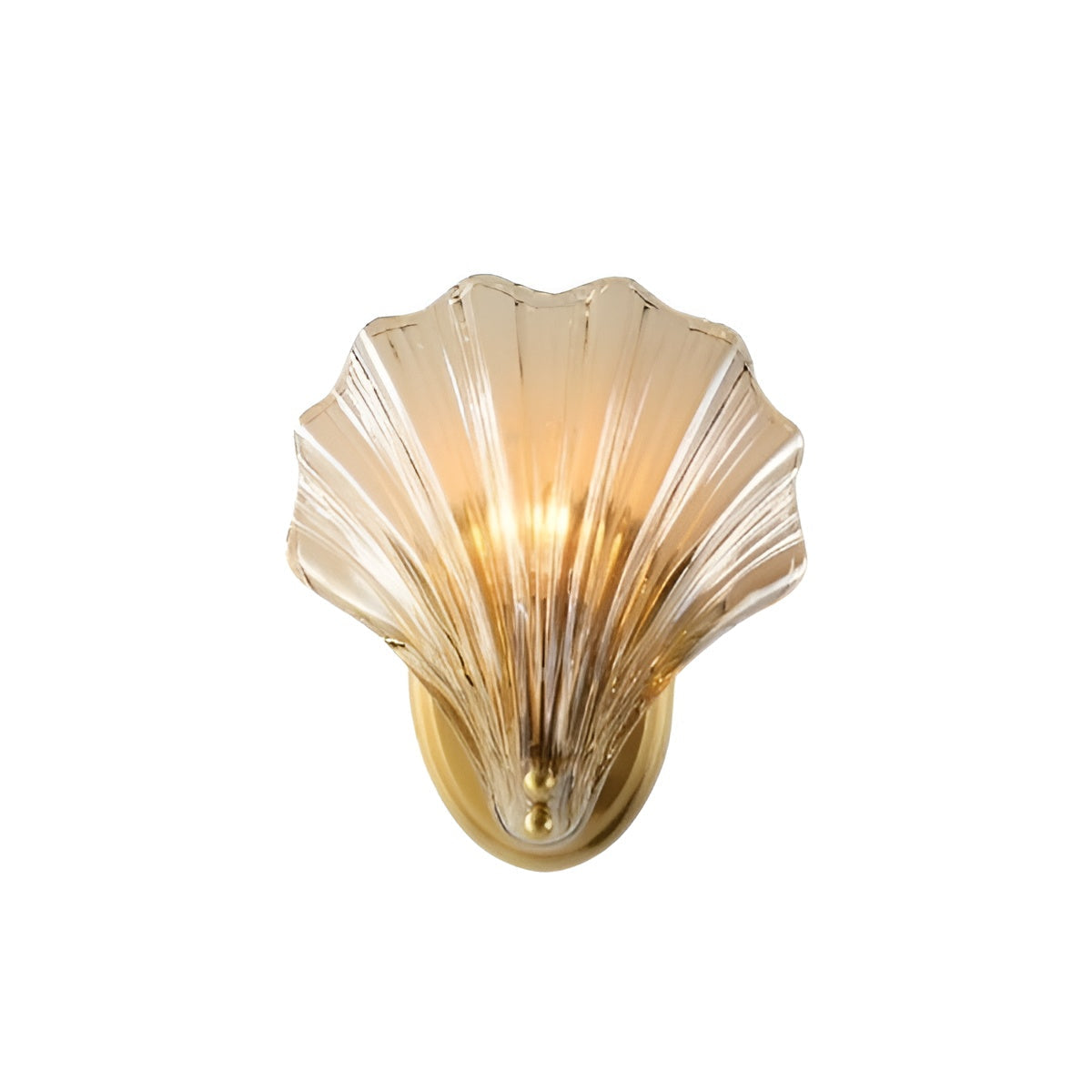 ChicShell - Minimalistische Glasschalen-Wandleuchte mit Druckknopfschalter