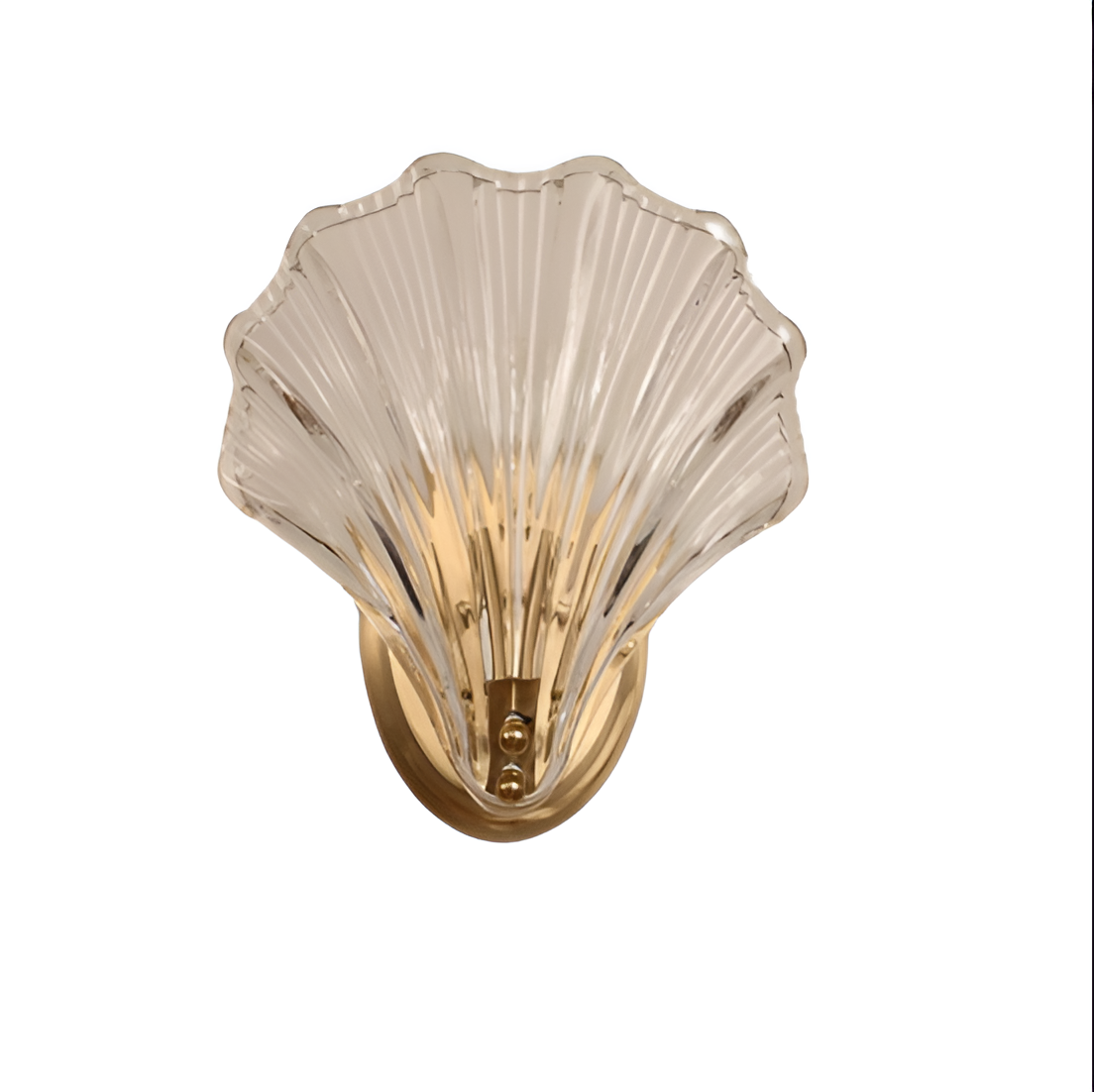 ChicShell - Minimalistische Glasschalen-Wandleuchte mit Druckknopfschalter