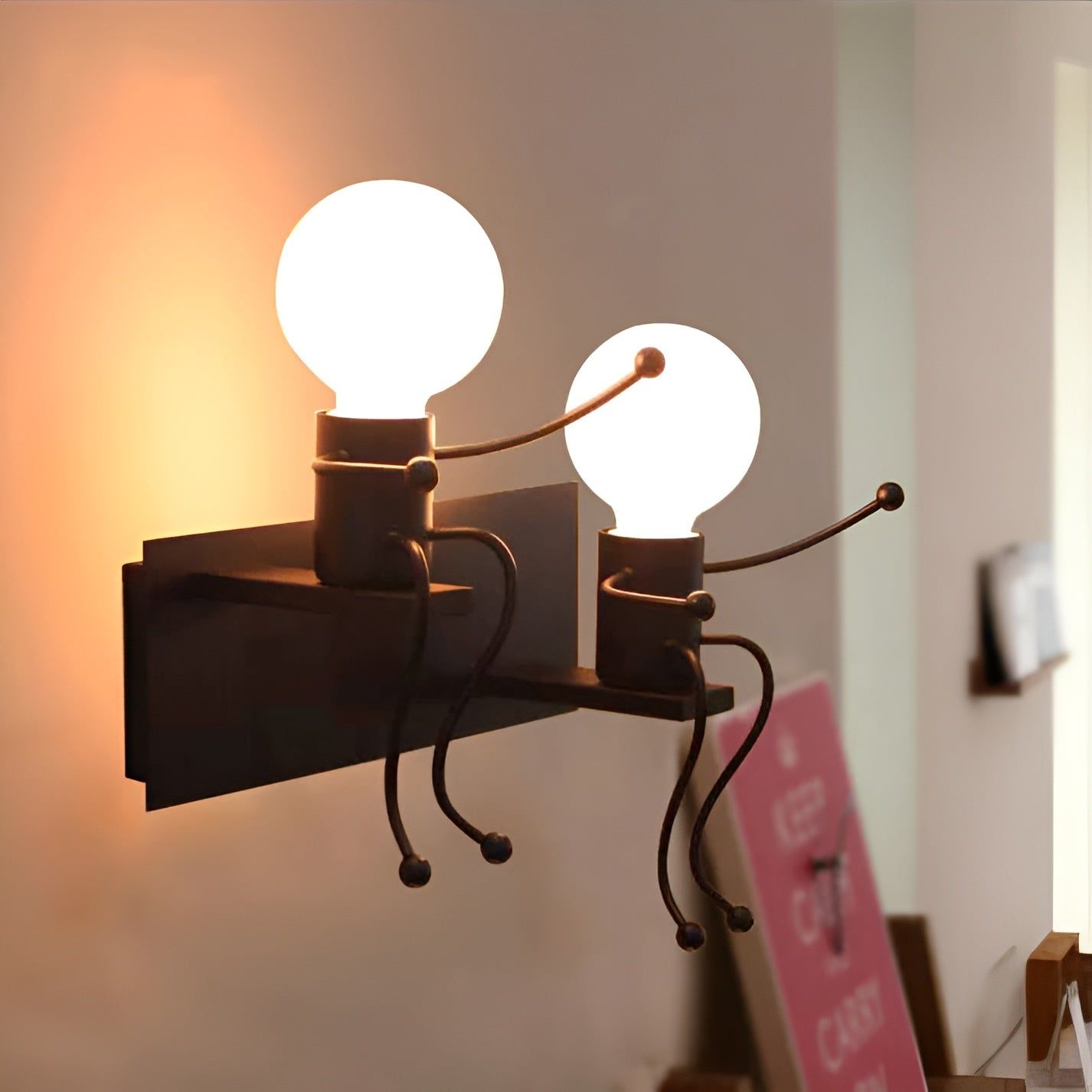 Lampe - Kreative Künstlerische Eisen-Wandlampe