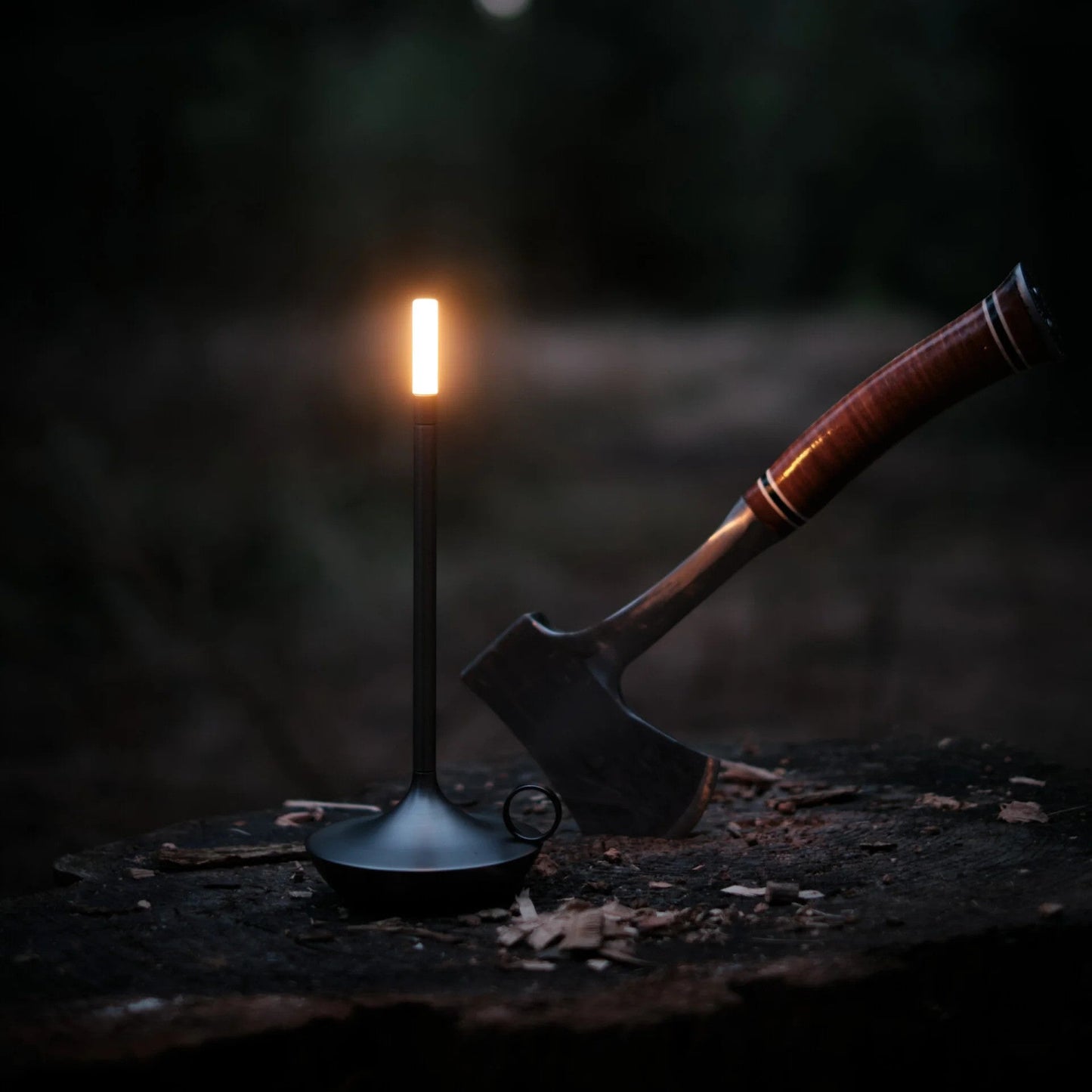 Dekorative Tischlampe – wiederaufladbare Kerzenleuchte mit weichen Kurven