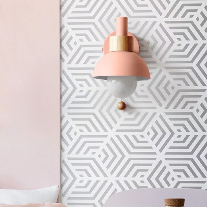 Licht - LED-Wandleuchte im Morandi-Stil aus nordischem Metall mit Schalter