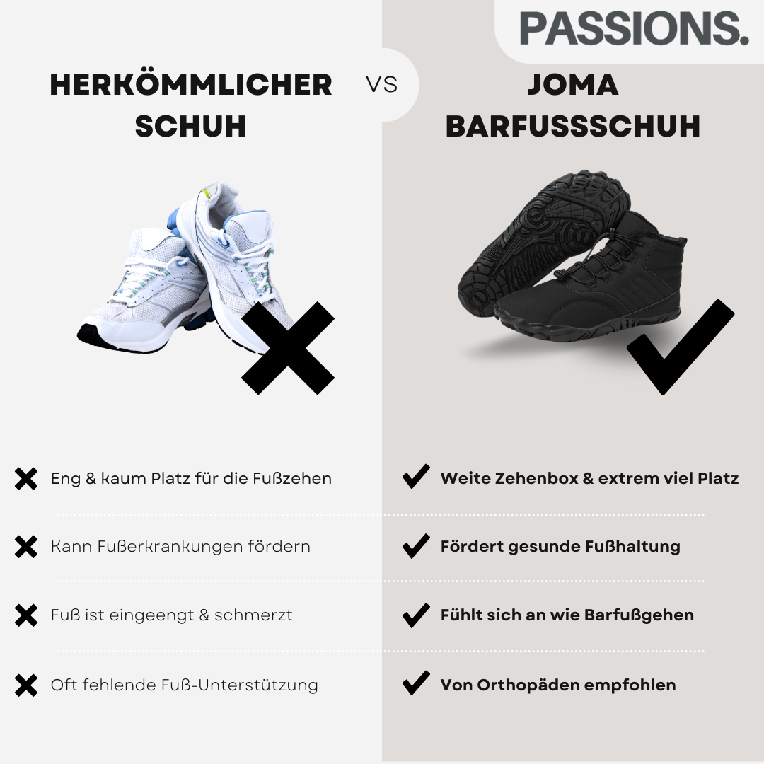 ORTHOSHOES® Joma - orthopädische Thermo-Barfußschuhe für Herbst & Winter