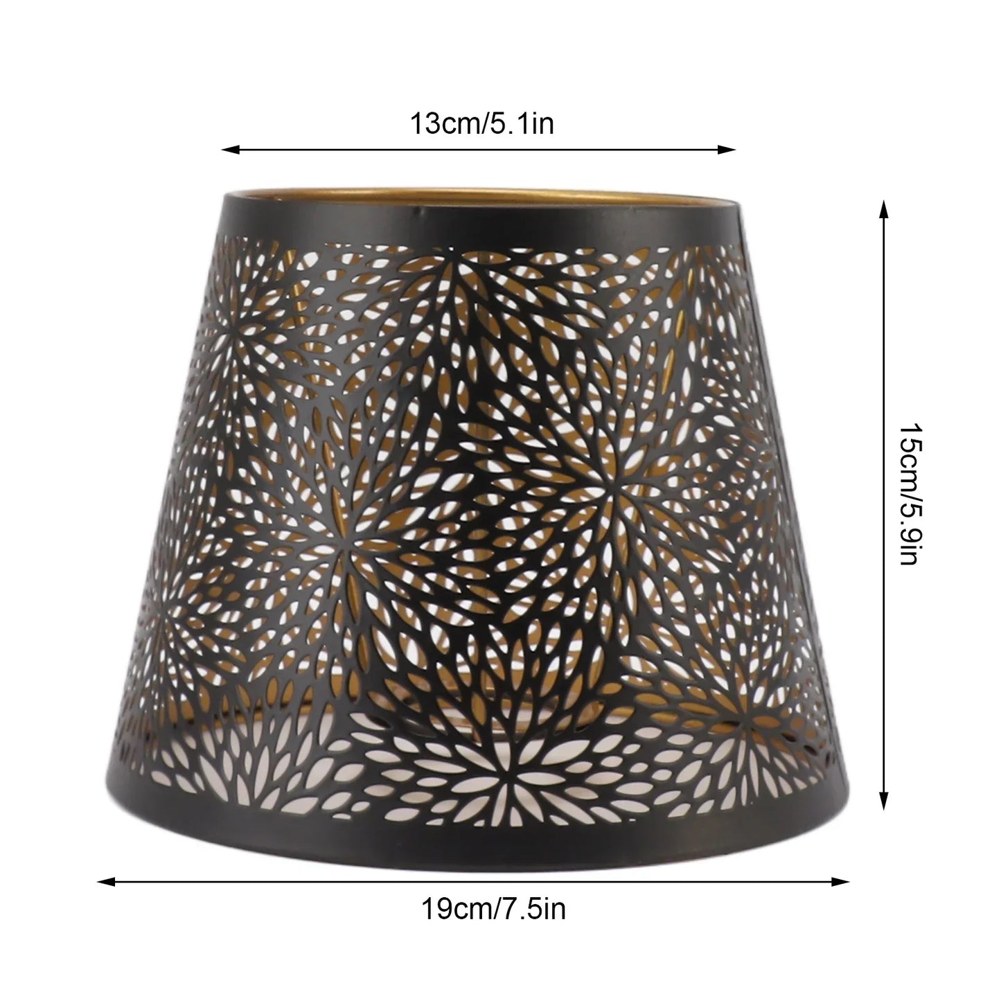 ForestGlow | Metalllampenschirm mit goldenen Muster