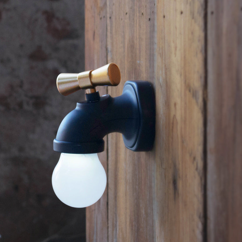 Moderne kreative Wasserhahn ABS PC USB LED Nachtlicht Wandleuchte Lampe