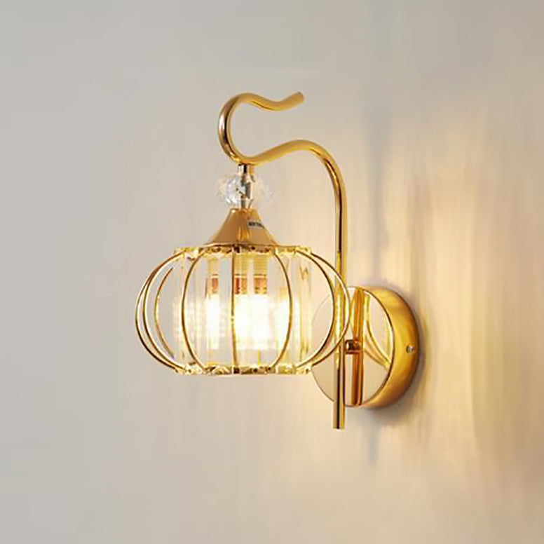 Moderne Minimalistische Ovale Zylinder Hardware Kristall 1-Licht Wandlamp Für Schlafzimmer