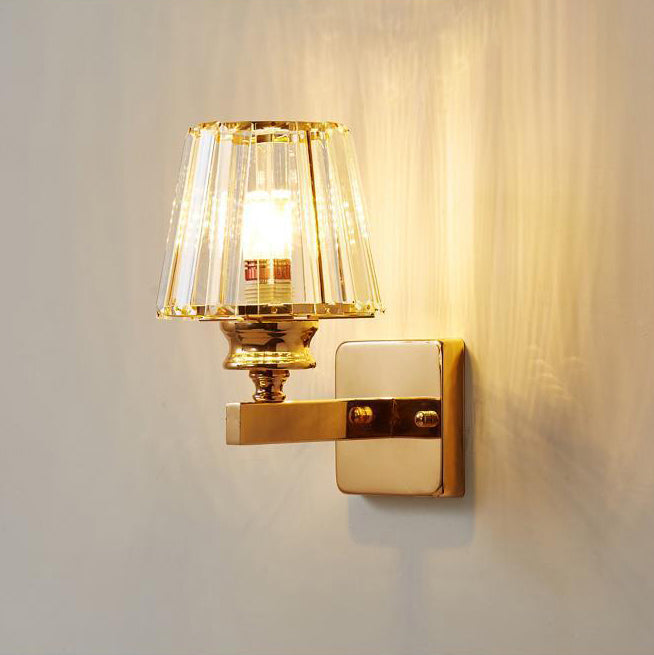 Moderne Minimalistische Ovale Zylinder Hardware Kristall 1-Licht Wandlamp Für Schlafzimmer