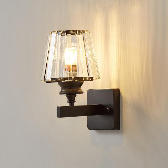 Moderne Minimalistische Ovale Zylinder Hardware Kristall 1-Licht Wandlamp Für Schlafzimmer