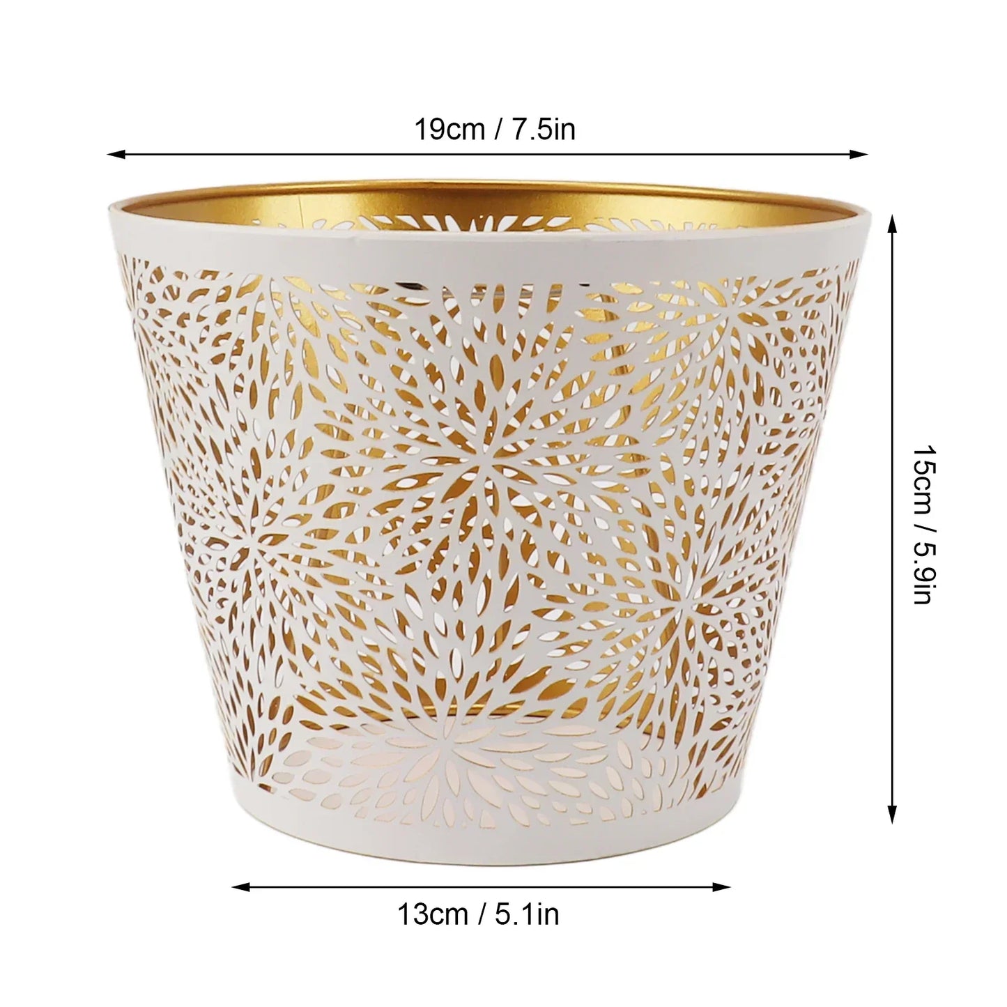 ForestGlow | Metalllampenschirm mit goldenen Muster
