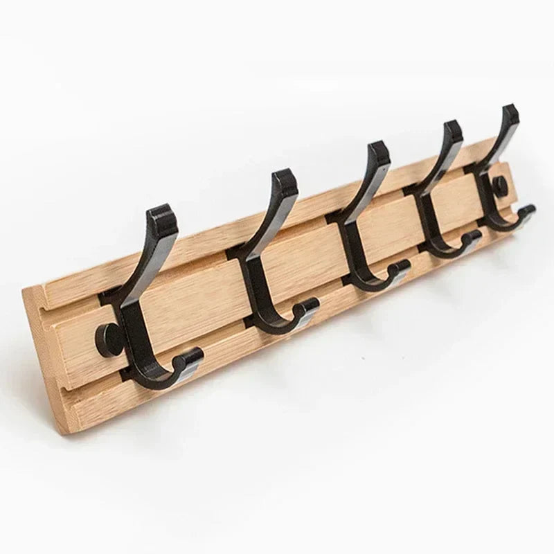 Verstellbare Wandgarderobe – Garderobe aus Bambus