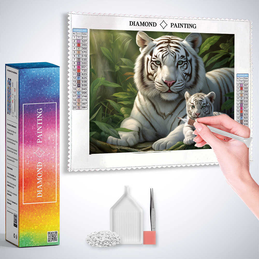 2+1 gratis! | Diamond Painting - Geheimnisse des Dschungels, Mutter und Kind