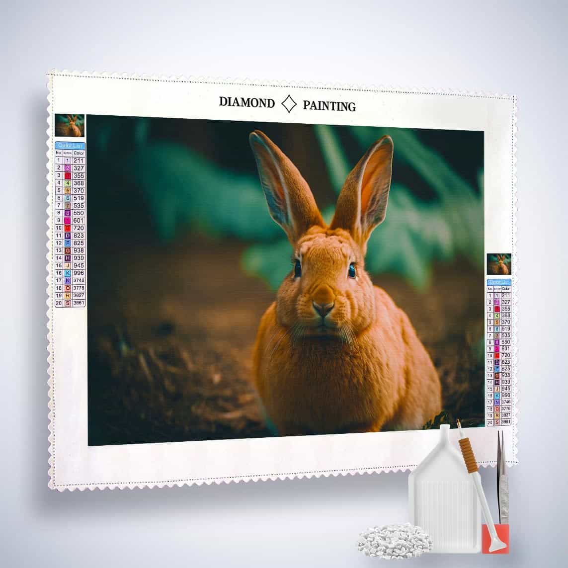2+1 gratis! | Diamond Painting - Kaninchen im Wald