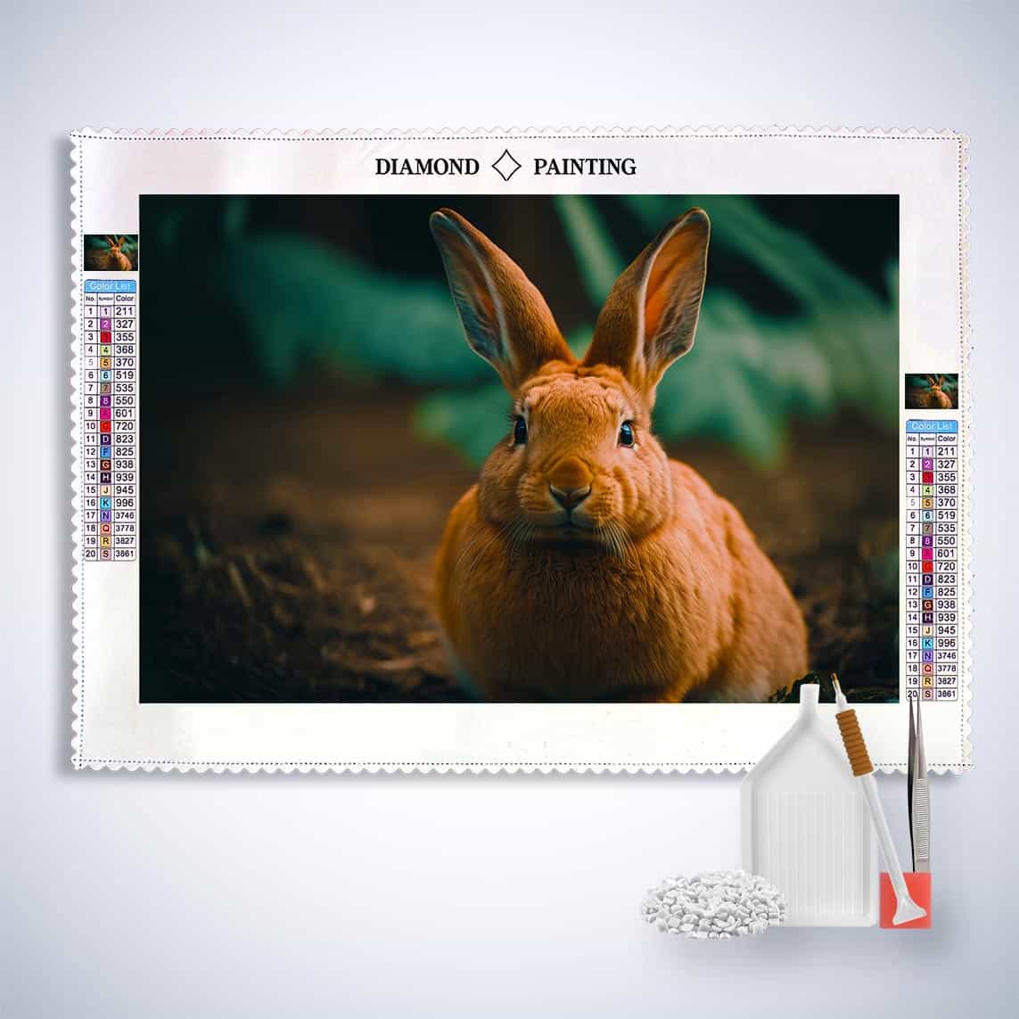 2+1 gratis! | Diamond Painting - Kaninchen im Wald