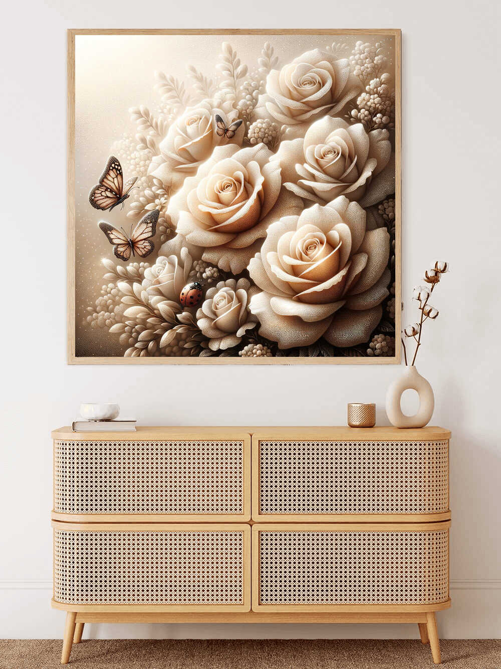 2+1 gratis! | Diamond Painting - Anmutige Rosen