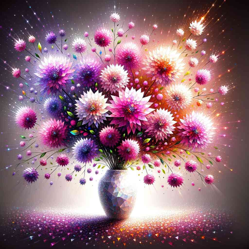 2+1 gratis! | Diamond Painting - Blumenstrauß in Vase