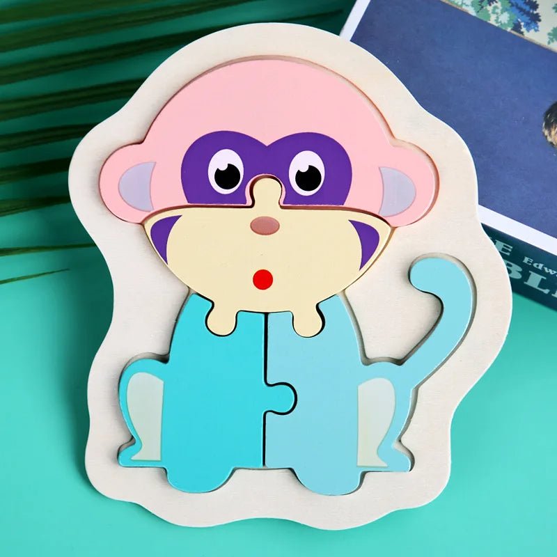 Baranura - Hölzerne Puzzles für Kleinkinder von 1-3 Jahren