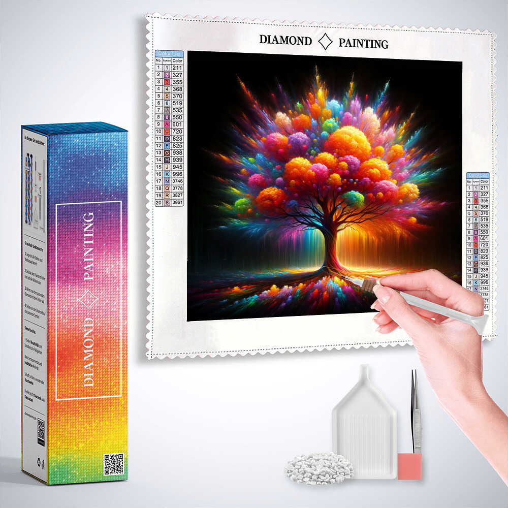 2+1 gratis! | Diamond Painting - Prachtvoller Wunderbaum