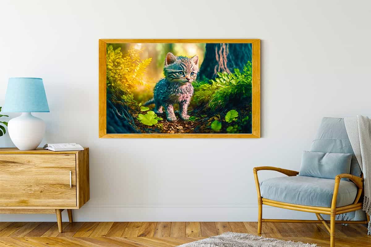 2+1 gratis! | Diamond Painting - Wildkätzchen, Wald