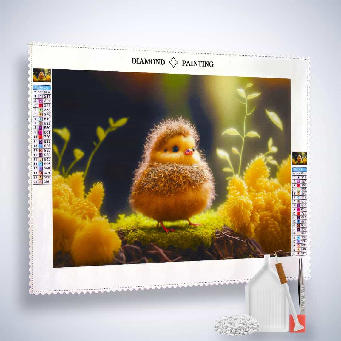 2+1 gratis! | Diamond Painting - Kücken im Wald