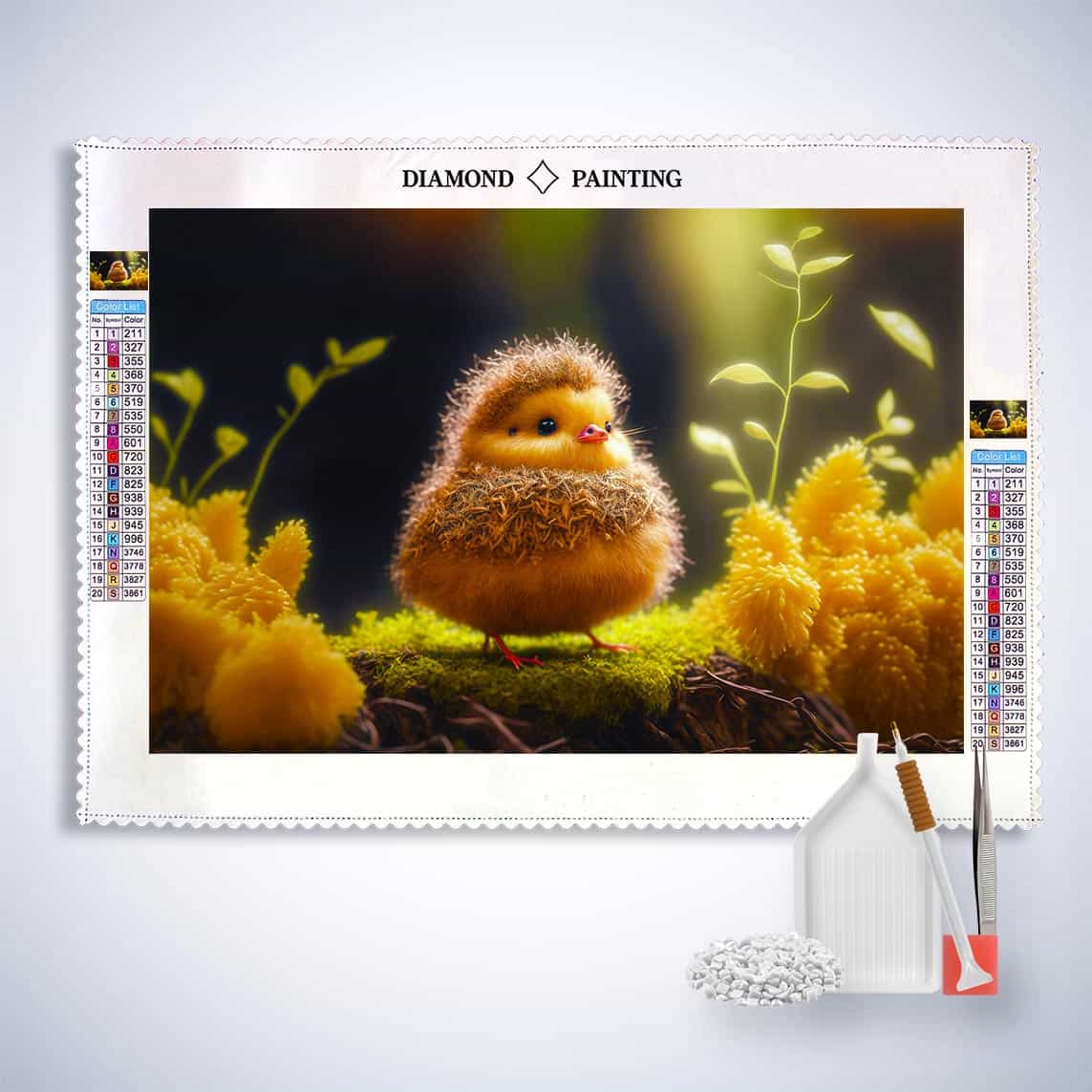 2+1 gratis! | Diamond Painting - Kücken im Wald