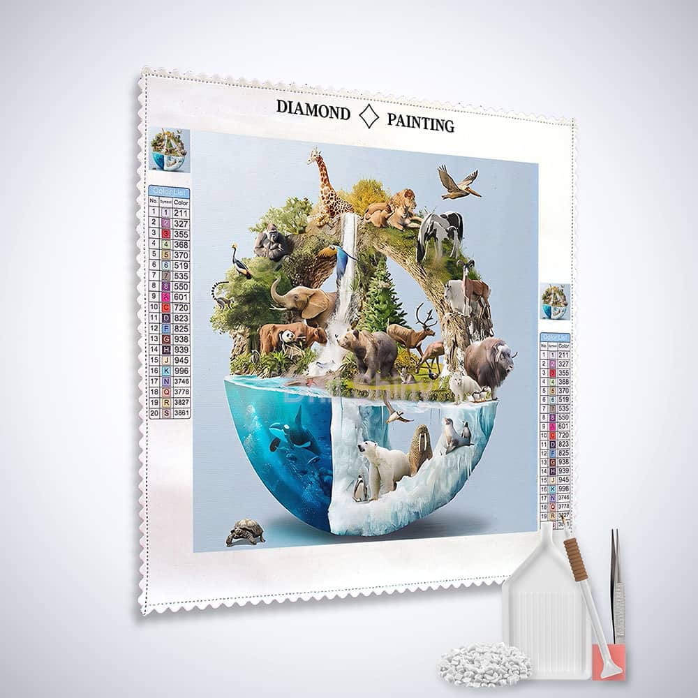 2+1 gratis! | Diamond Painting - Welt der Tiere