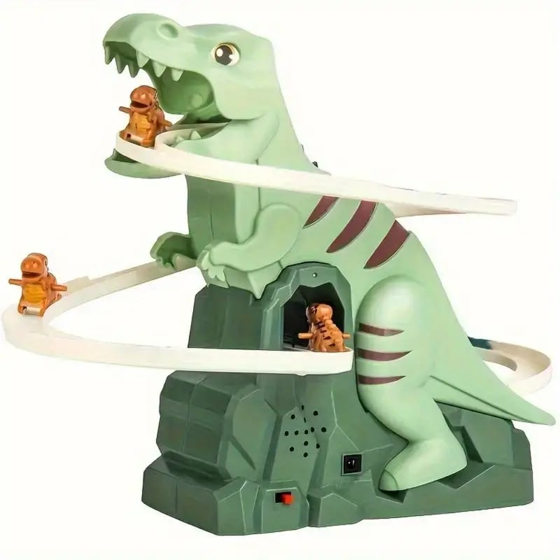 Dinosaurier Kinderspielzeug - Dino-Spielzeug - Autorennbahn im Dino-Stil