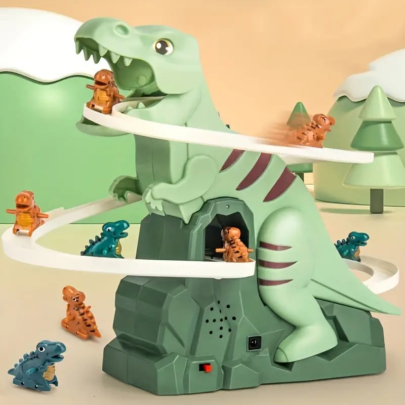 Dinosaurier Kinderspielzeug - Dino-Spielzeug - Autorennbahn im Dino-Stil