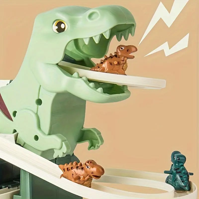 Dinosaurier Kinderspielzeug - Dino-Spielzeug - Autorennbahn im Dino-Stil