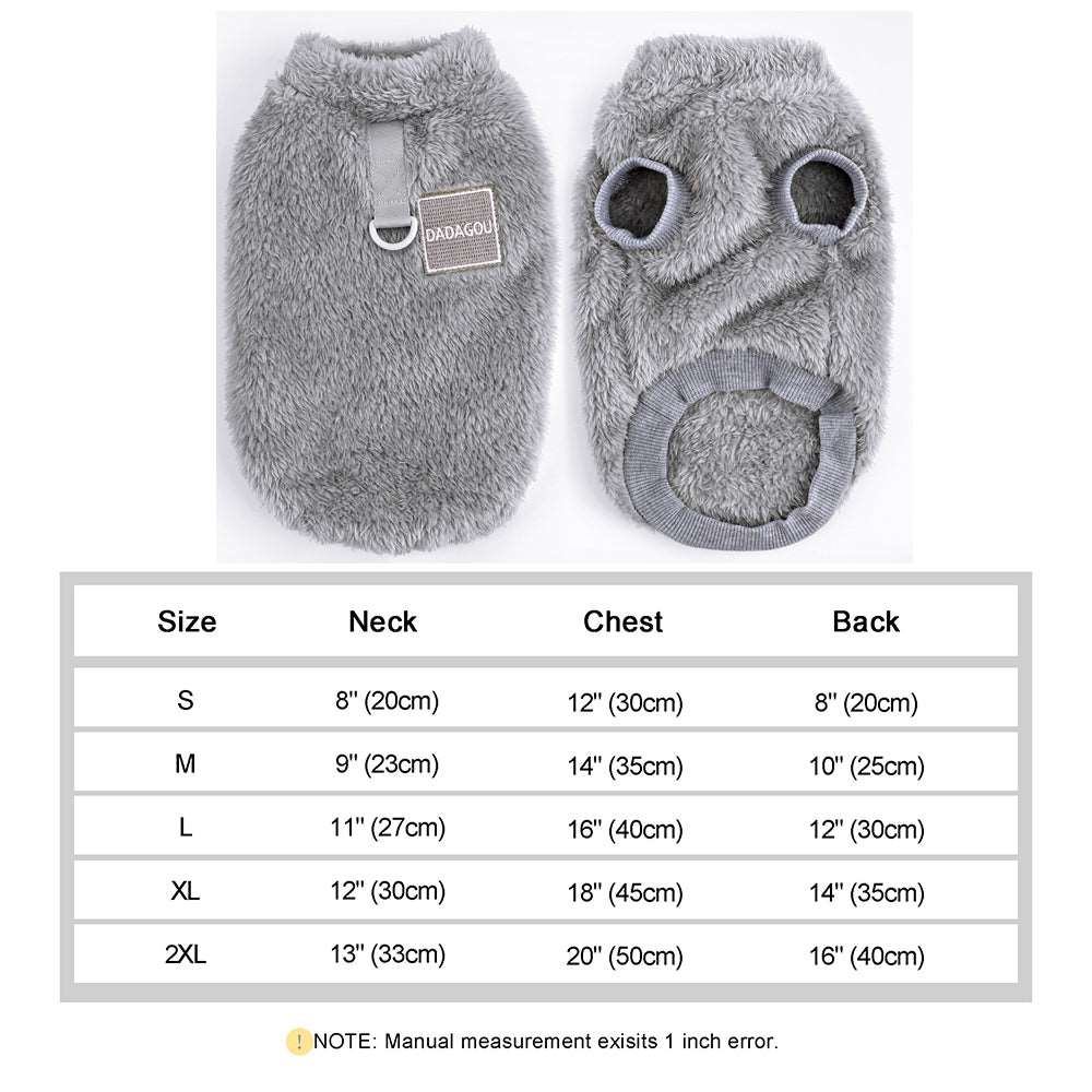 Fleece Pet™ - Elastischer Jumpsuit mit Zugring für Welpen und Katzen