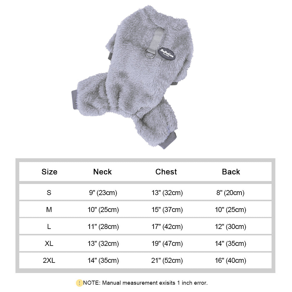 Fleece Pet™ - Elastischer Jumpsuit mit Zugring für Welpen und Katzen