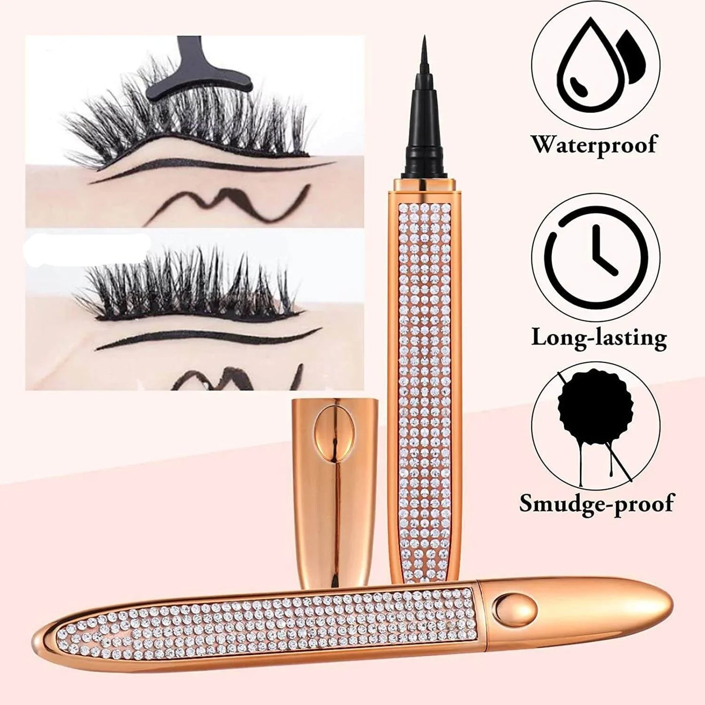 EyeFlex™ Selbstklebender Eyeliner-Stift - Kein Kleber oder Magnete erforderlich! (1+1 GRATIS)