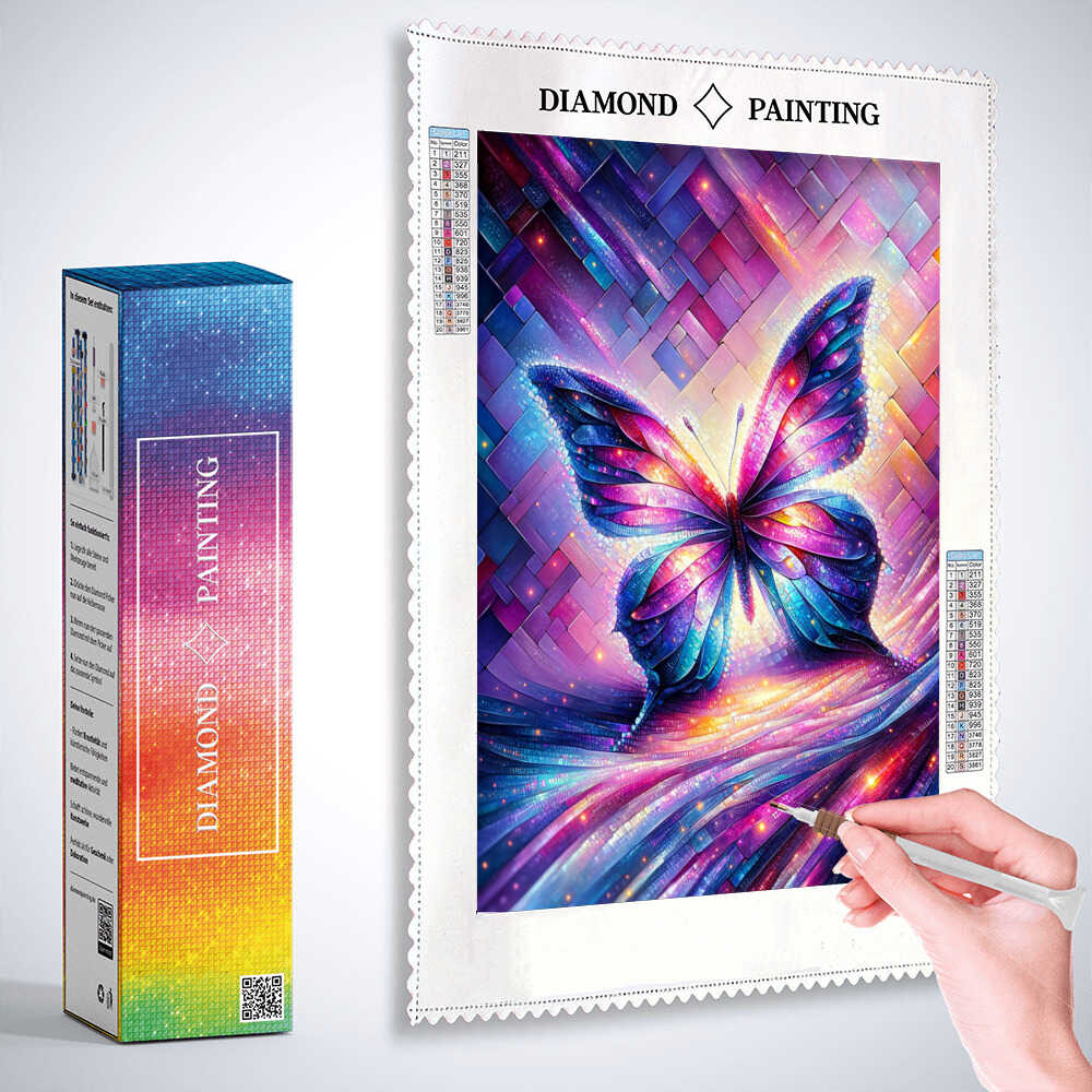 2+1 gratis! | Diamond Painting - Schmetterling Farbmix