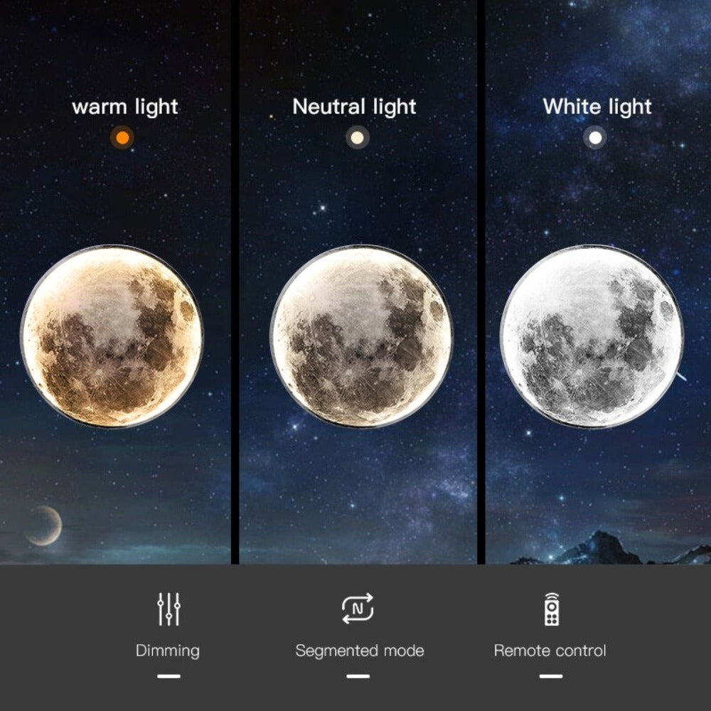 3D LED Mond oder Erde Decken- oder Wandleuchte