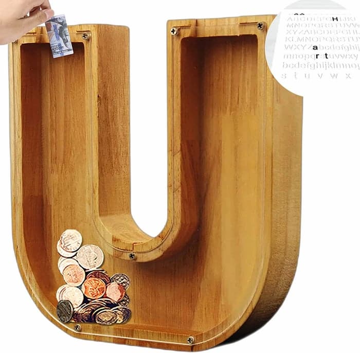 MoneyLetter - Hölzernes Sparschwein für Kinder