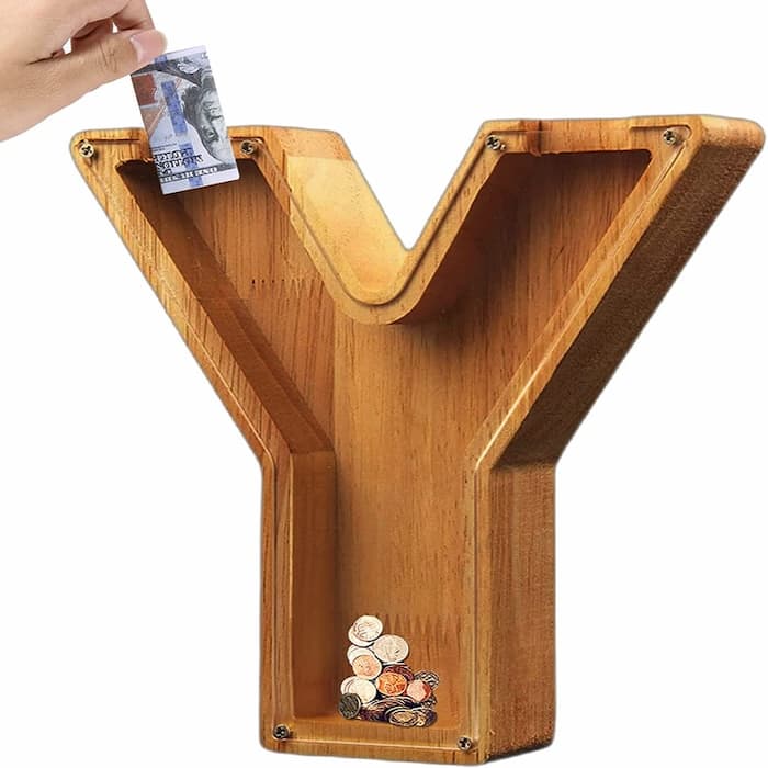 MoneyLetter - Hölzernes Sparschwein für Kinder
