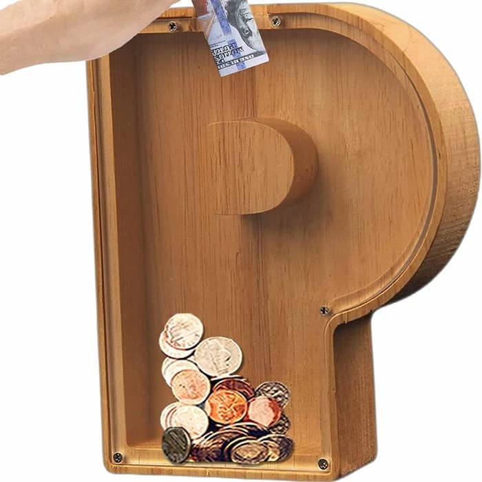 MoneyLetter - Hölzernes Sparschwein für Kinder