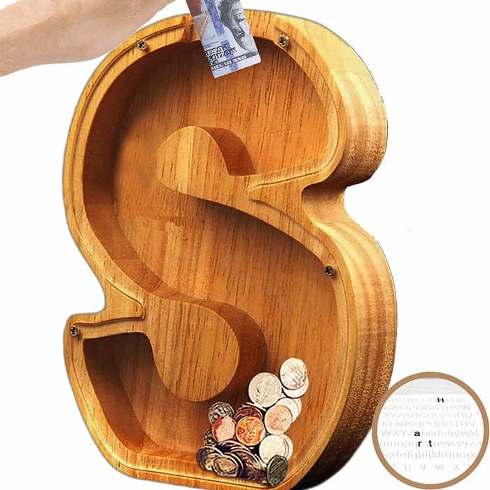 MoneyLetter - Hölzernes Sparschwein für Kinder