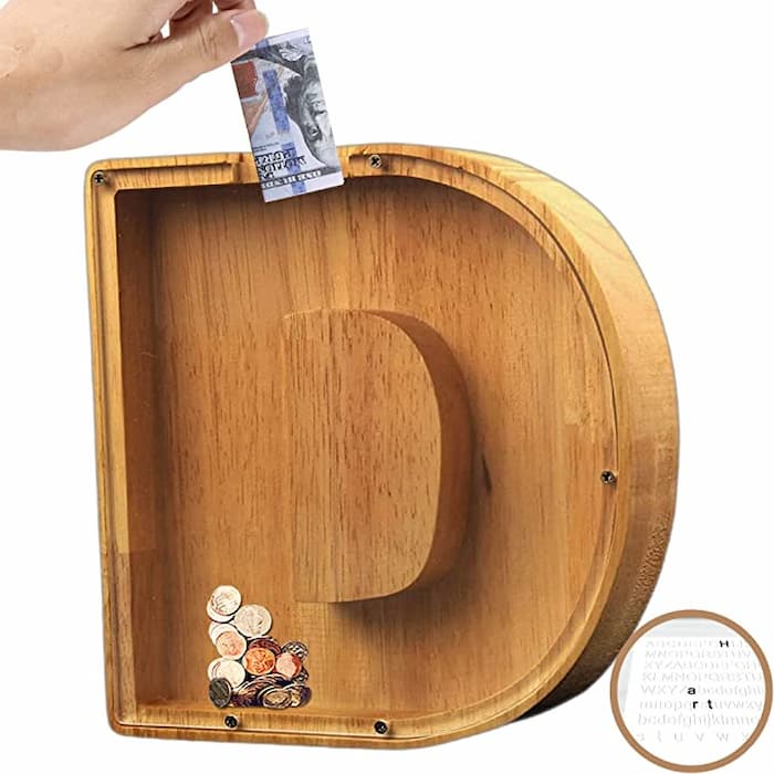 MoneyLetter - Hölzernes Sparschwein für Kinder