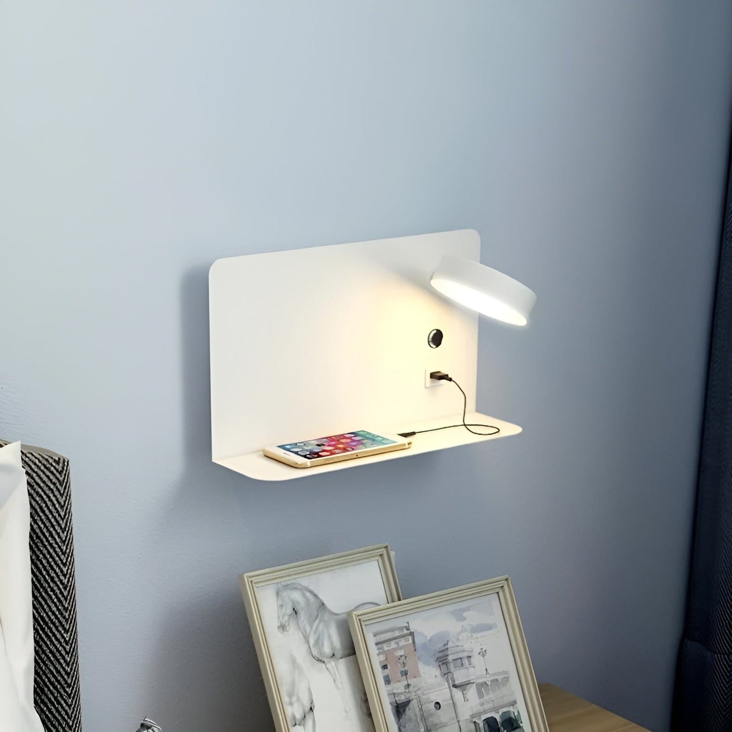 Wandleuchte – Aufladbare Eleganz mit USB-LED-Beleuchtung für luxuriöse Atmosphäre