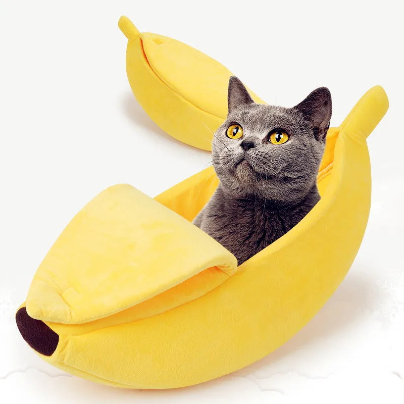 das kuschelige bananenförmige Bett für Ihren pelzigen Freund!