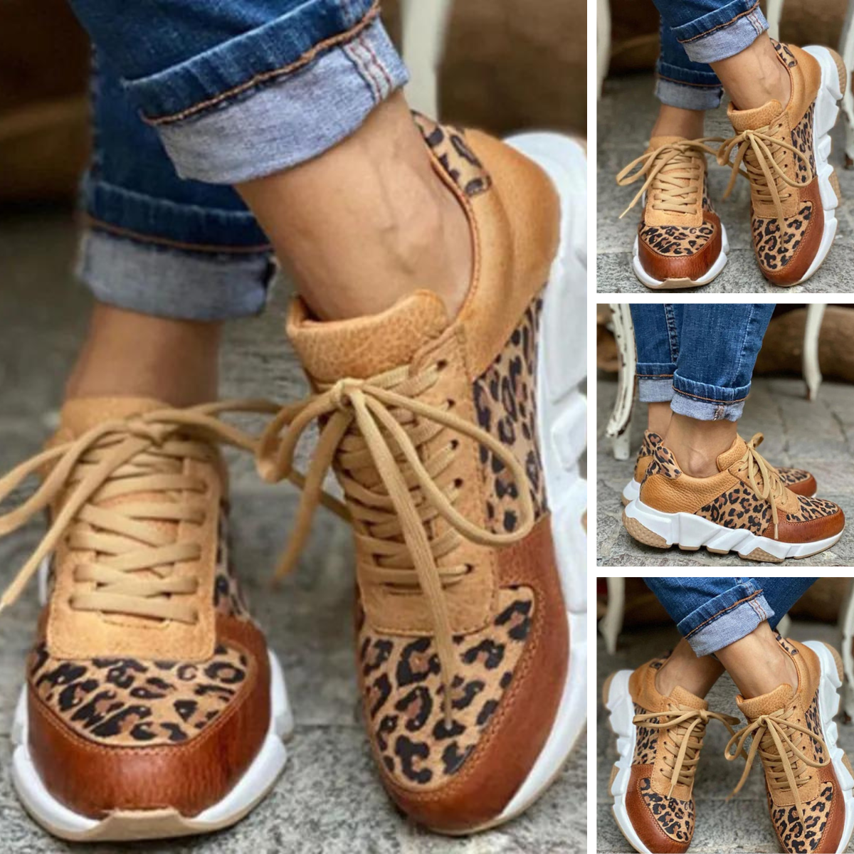 LENORA - Ortopädische Leopardenschuhe mit extra Unterstützung