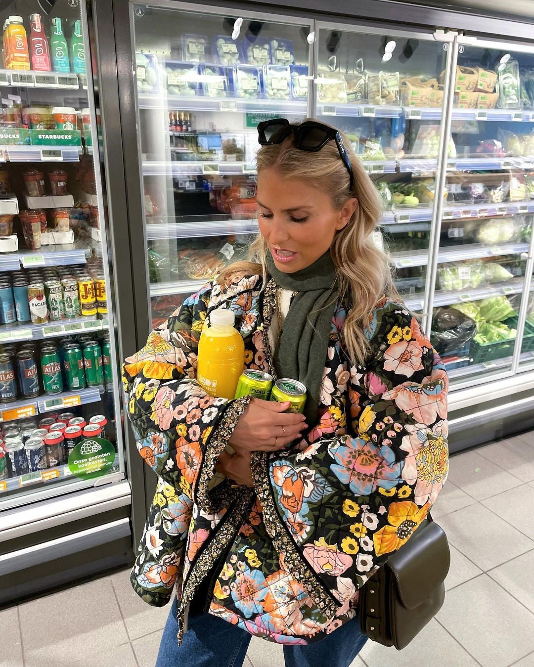 KYRA - Extra warm gefütterter Mantel mit Blumendruck (Modetrend 2023)